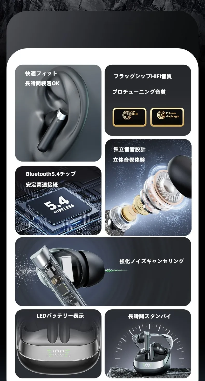 ワイヤレスイヤホン|M83・インイヤー型・2025年新型・ノイズキャンセ