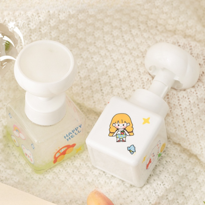 花形泡ディスペンサー｜花形・泡立て器・プッシュ式詰め替えボトル・泡タイプ・浴室用品・乳液/シャンプー/ハンドソープ用・かわいい・おしゃれ|undefined