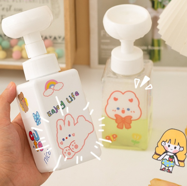 花形泡ディスペンサー｜花形・泡立て器・プッシュ式詰め替えボトル・泡タイプ・浴室用品・乳液/シャンプー/ハンドソープ用・かわいい・おしゃれ|undefined