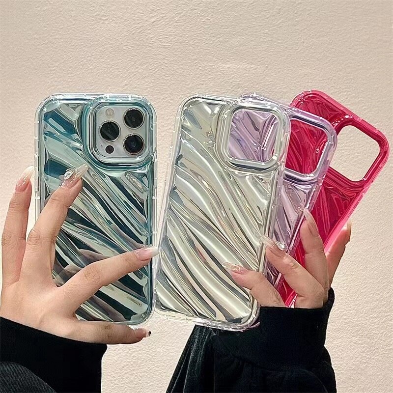 iPhoneケース|グラデーションカラー・オーロラ・透明・斜め模様・スマホケース・おしゃれ・トレンド|undefined