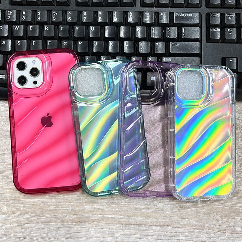 スマホケース|iPhoneシリーズ対応・耐衝撃・ソフトケース・オーロラ・レーザー加工・おしゃれ|undefined