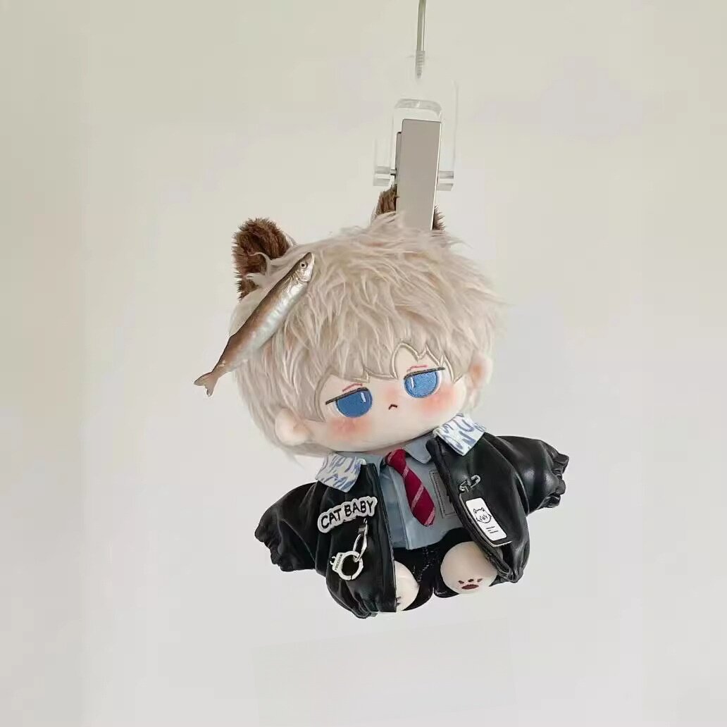20cm綿人形服・警察風・ぬいぐるみ｜レザージャケットセット・着せ替え・かっこいい・クール・服だけ・人形なし|undefined