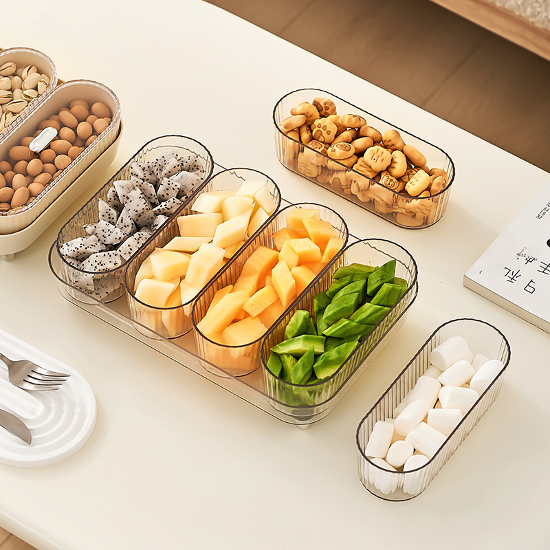 フルーツトレー｜蓋付き・プラスチック製・茶の間用・お菓子入れ