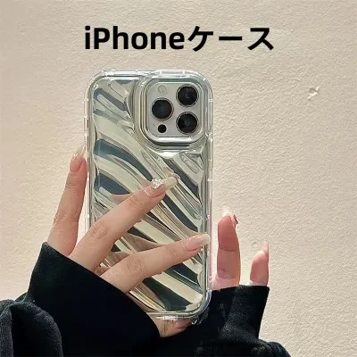 iPhoneケース|グラデーションカラー・オーロラ・透明・斜め模様・スマホケース・おしゃれ・トレンド