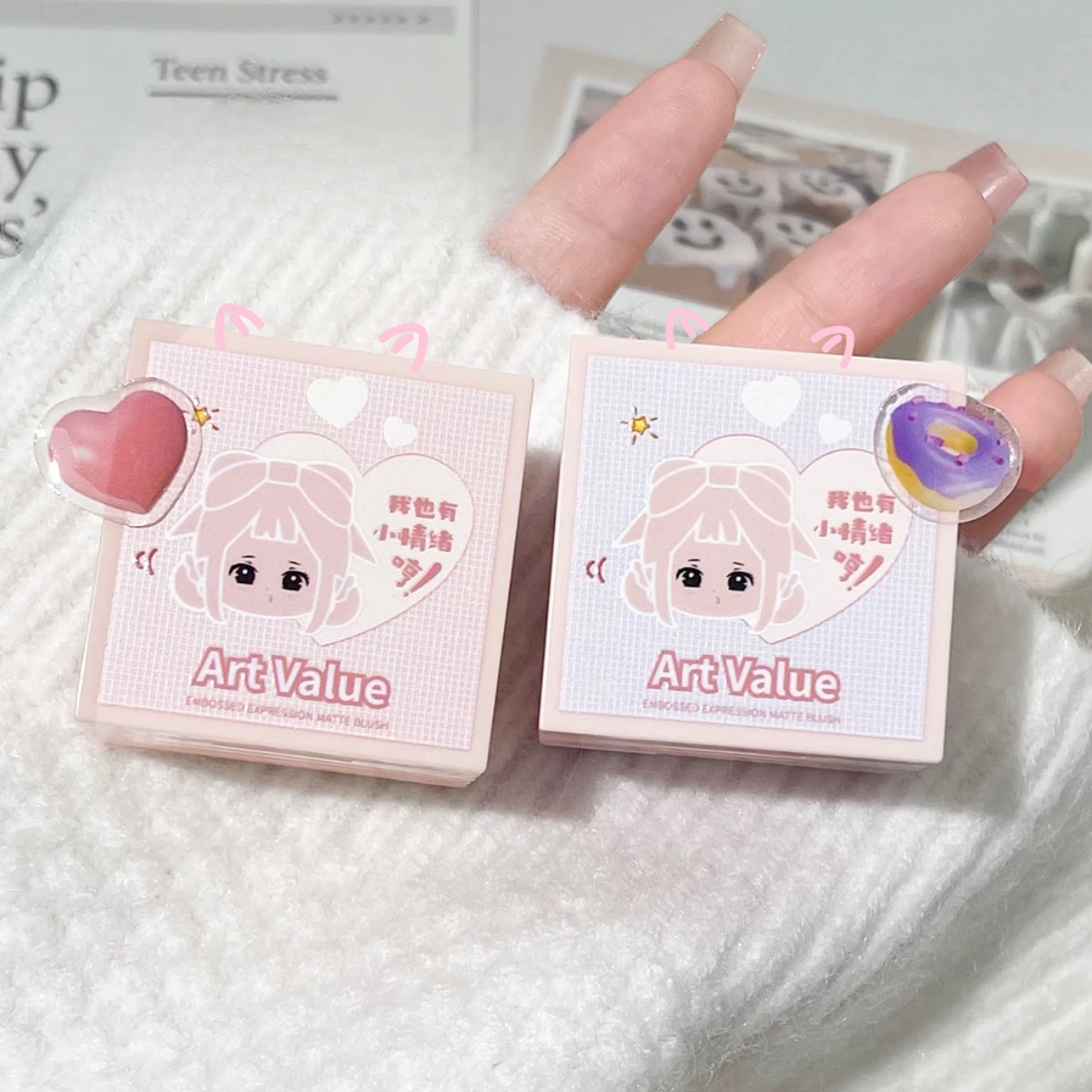 Art Value 4層4色チークチーク｜浮き彫り加工・マットな質感・シェーディング・ナチュラルメイク|undefined