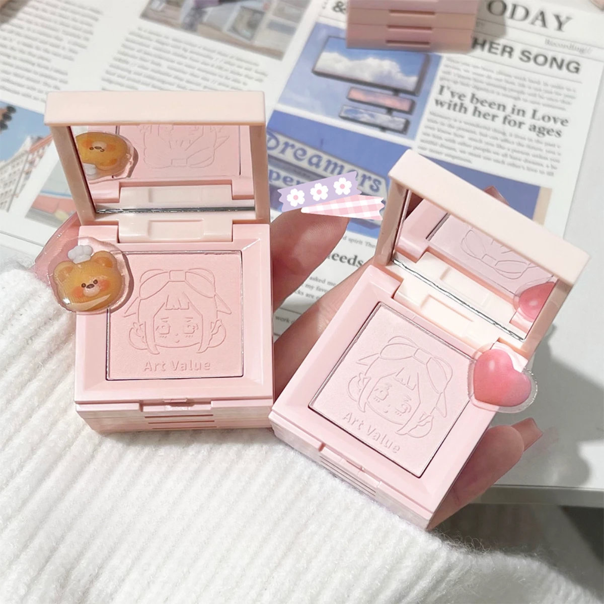 Art Value 4層4色チークチーク｜浮き彫り加工・マットな質感・シェーディング・ナチュラルメイク|undefined