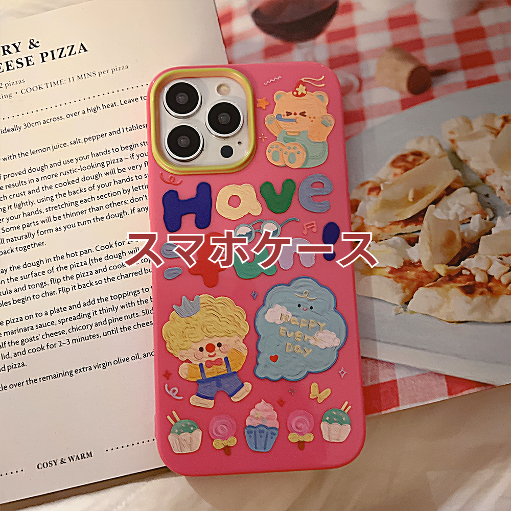 スマホケース|iPhoneシリーズに対応・落書き風・韓国風・可愛い・おしゃれ・少女|undefined