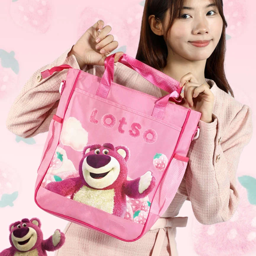「MESUCA&Disney」トートバッグ｜ロッツォ・ピンクデザイン・ポケット付き・カジュアル・大容量・デザイン性・実用的・可愛らしい・ディズニー正規品|undefined