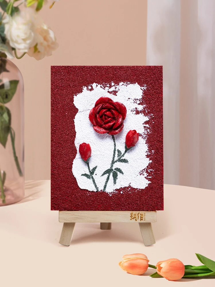 DIY装飾画｜テクスチャアート・子供向け・親子向け・ミニサイズ・立体・砂絵・セット・遊び・手作り|undefined