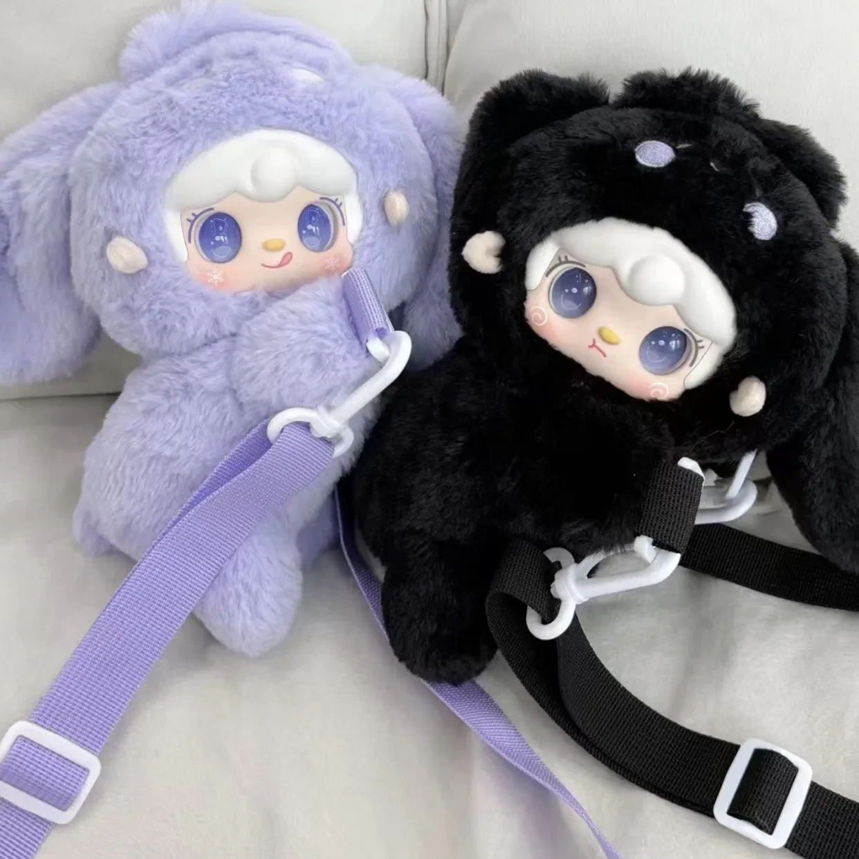 Yookiポーチ パープルとブラックのぬいぐるみ