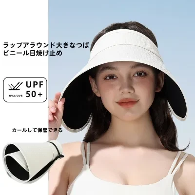 帽子｜女性用・高品質・日焼け止め・大型・空のトップデザイン・抗UV・耳保護・大きいつば・日よけ帽子