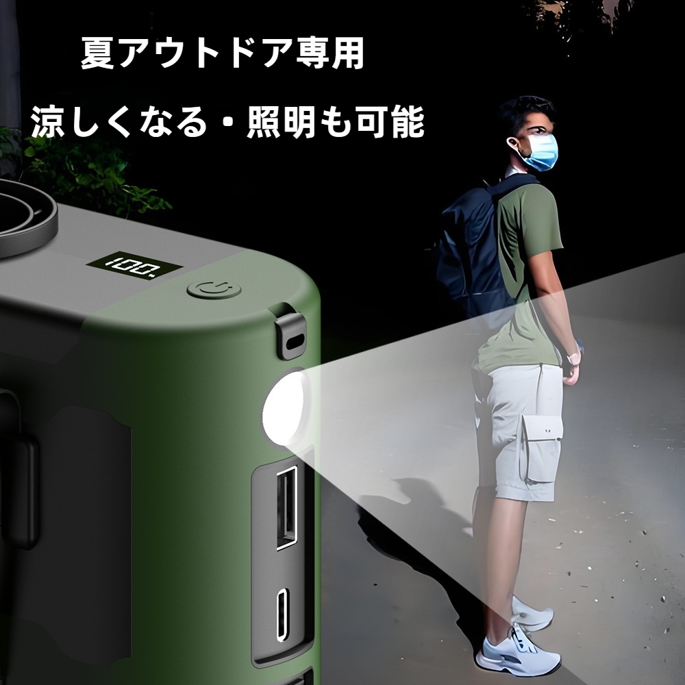 ポータブル腰ファン｜ファッション・ポータブル・作業・高風力効率・便利・充電式|undefined
