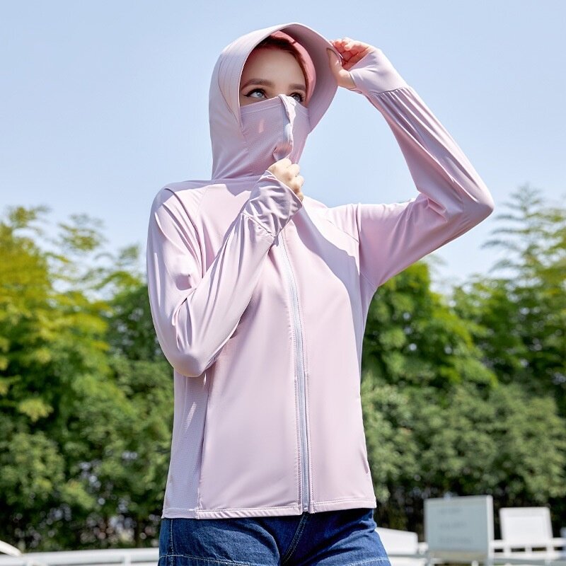 日焼け止め服｜涼しい・女性用・ナイロン・アイスシルク・夏・カジュアル・UVカット・通気・紫外線対策|undefined