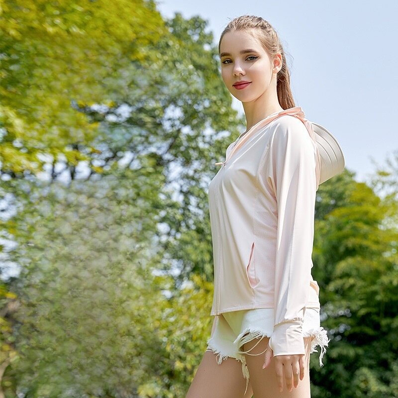 日焼け止め服｜涼しい・女性用・ナイロン・アイスシルク・夏・カジュアル・UVカット・通気・紫外線対策|undefined