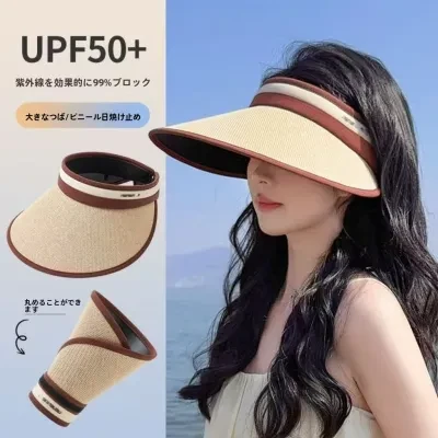 日よけ帽子｜レディース・大きな帽子・顔を覆う・日焼け止め・UVカット・わら編み