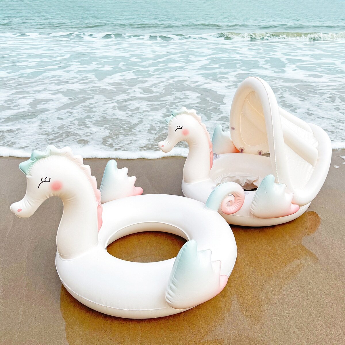 浮き輪｜白鳥型・日除け付き・大人/子供兼用・脇の下に入れるタイプ・かわいい・プール|undefined