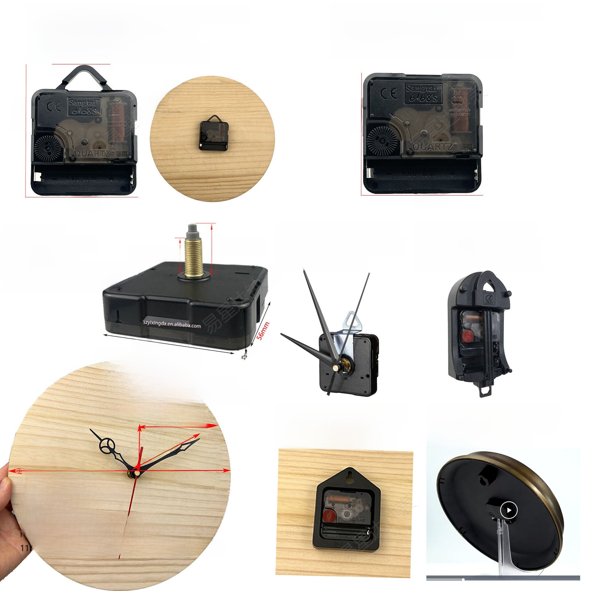 工場スポットサイレント卓上時計ムーブメント DIY 木製時計ムーブメント手作りセラミック時計ムーブメント小さな時計針ホット|undefined