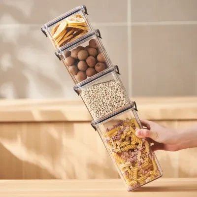 キッチン用品｜穀物・食品・密封・透明・保存容器・乾燥食品・湿気防止・食品収納・使いやすい・整理と保管に便利