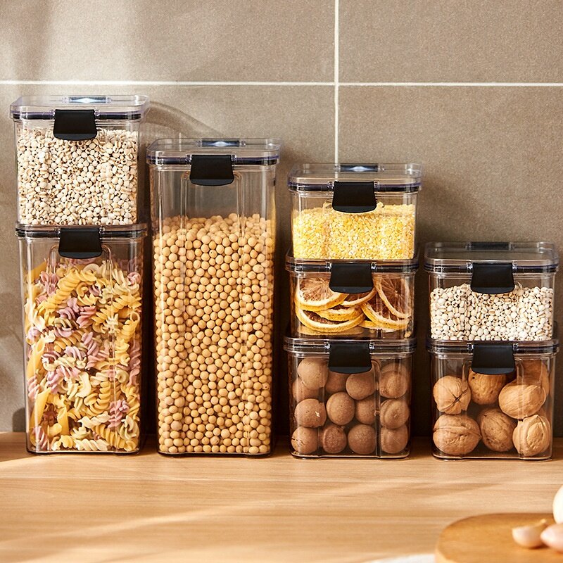 キッチン用品｜穀物・食品・密封・透明・保存容器・乾燥食品・湿気防止・食品収納・使いやすい・整理と保管に便利|undefined