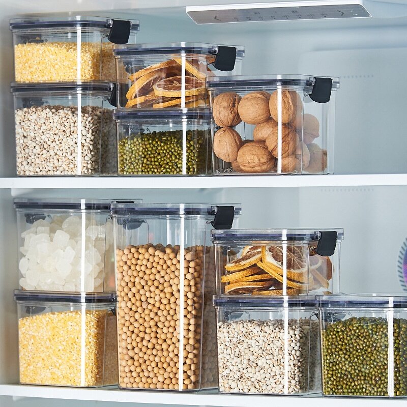 キッチン用品｜穀物・食品・密封・透明・保存容器・乾燥食品・湿気防止・食品収納・使いやすい・整理と保管に便利|undefined