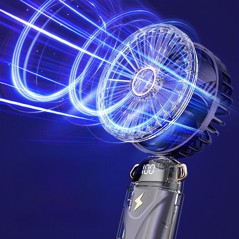 折りたたみ扇風機｜USB充電式・デジタル表示・小型・携帯扇風機・オフィス・寮・アウトドア・ギフト・ミニ|undefined