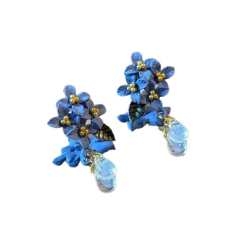紫陽花・ピアス・花飾り・中華風・エスニック・上品・かわいい・おしゃれ|undefined