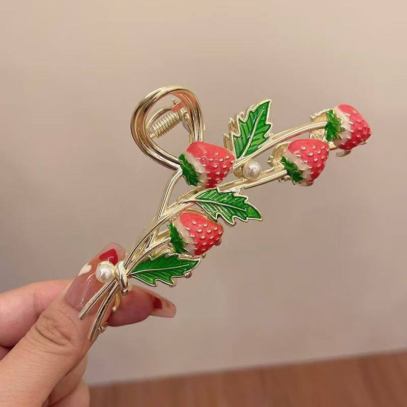 ヘアクリップ・花柄・植物モチーフ・大きめ・春夏トレンド・まとめ髪・おしゃれ・上品|undefined