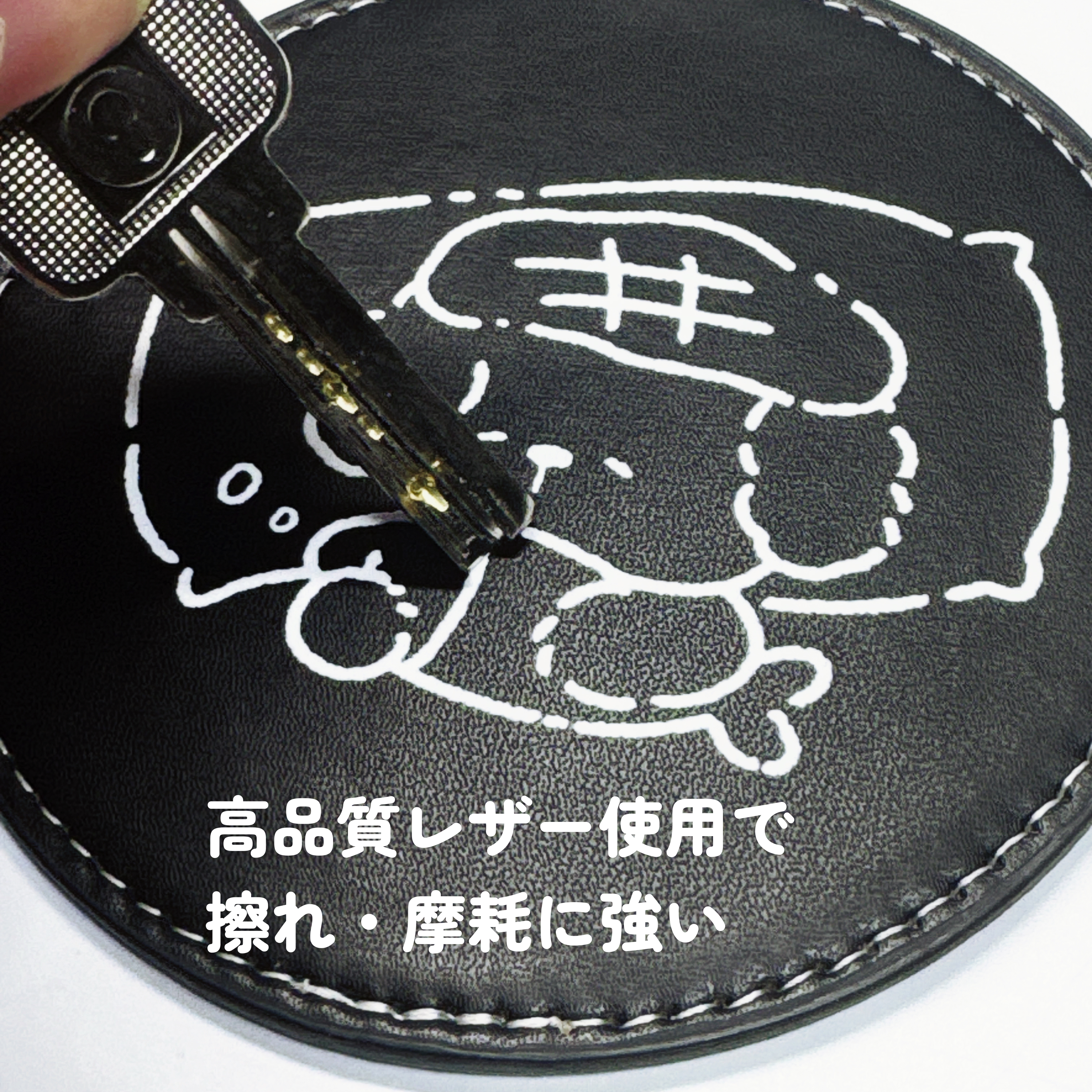 レザーコースター｜片面印刷・8ｘ8cm印刷・丸型・厚さ約4mm・キッチン・水濡れに強い・温かい飲み物と相性ピッタリ|undefined