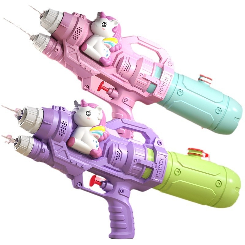 水鉄砲｜ダブル噴射口・動物モチーフ(馬・恐竜・アヒル・サメ)・ポンプ式・子供向け・楽しい|undefined