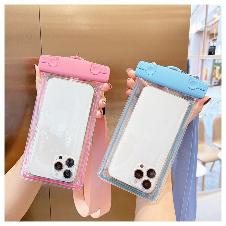 屋外防水ラフティング発光携帯電話バッグクロスボディ防塵水泳写真ダイビング携帯電話に適しています|undefined
