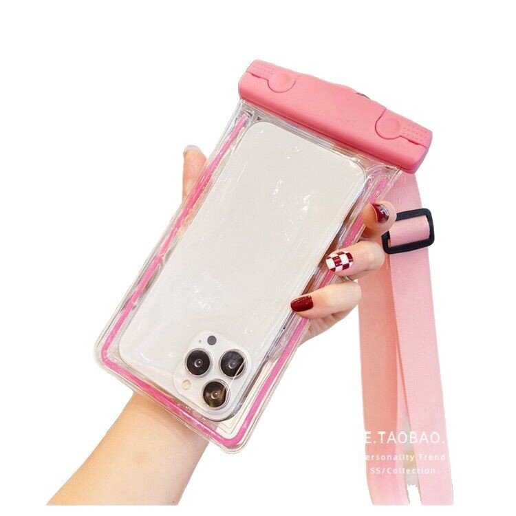 屋外防水ラフティング発光携帯電話バッグクロスボディ防塵水泳写真ダイビング携帯電話に適しています|undefined