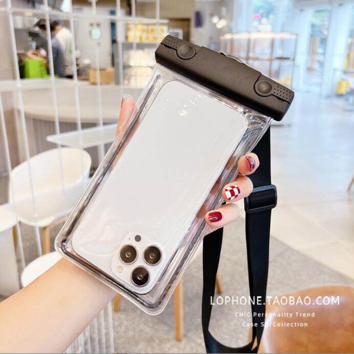 屋外防水ラフティング発光携帯電話バッグクロスボディ防塵水泳写真ダイビング携帯電話に適しています|undefined