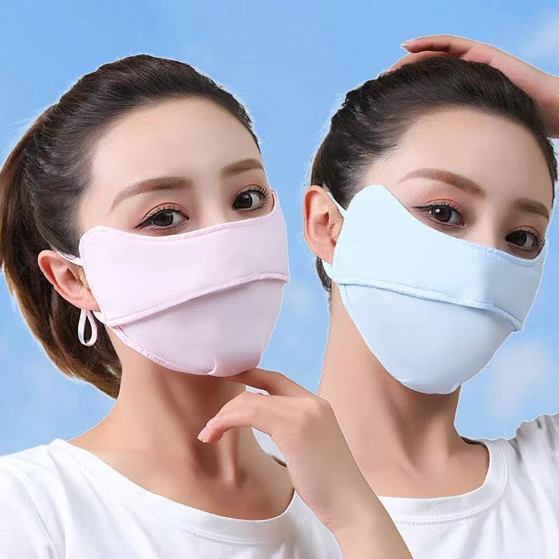 UVカットフェイスカバー｜通気性・薄手・夏用・日焼け防止・涼しい・顔全体を覆う|undefined