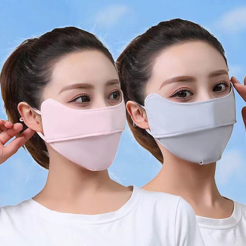 UVカットフェイスカバー｜通気性・薄手・夏用・日焼け防止・涼しい・顔全体を覆う|undefined