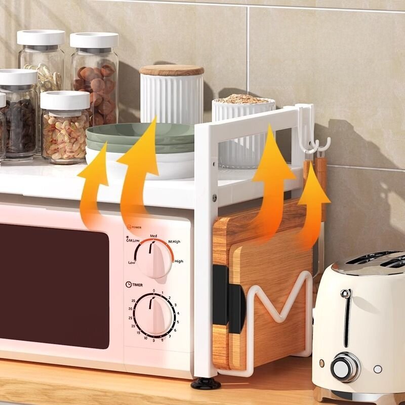 キッチンラック｜伸縮式・フロア置き型・電子レンジ棚・炊飯器ラック・多機能・家庭用・多層・卓上収納・便利|undefined
