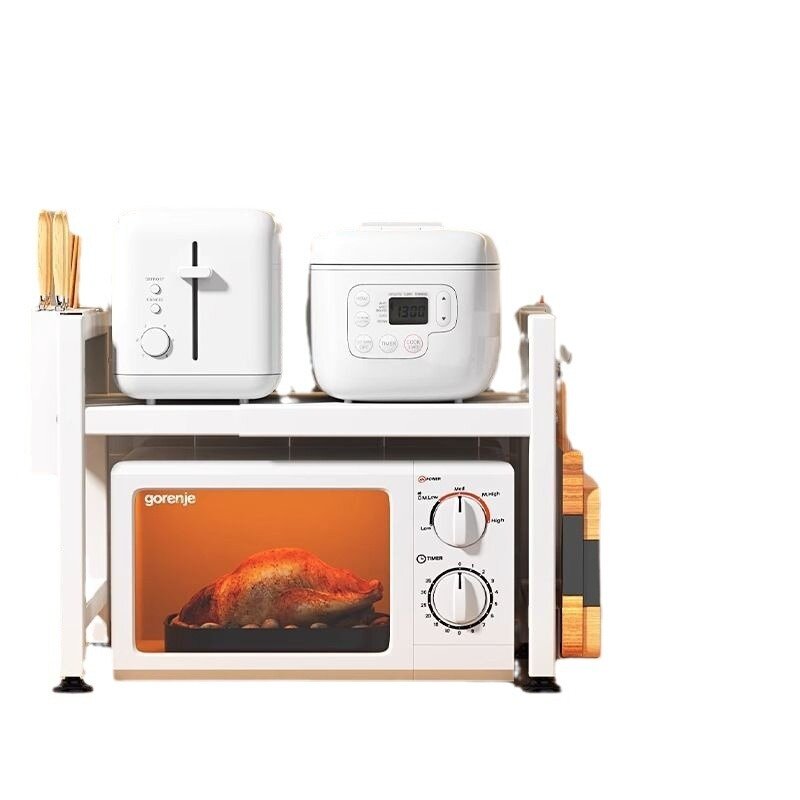キッチンラック｜伸縮式・フロア置き型・電子レンジ棚・炊飯器ラック・多機能・家庭用・多層・卓上収納・便利|undefined