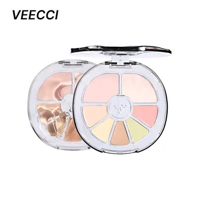 VEECCI 7色コンシーラーパレット｜なめらか・ほうれい線・ニキビ跡・シミ・色ムラをカバー・ナチュラル・乾燥しにくい・崩れにくい