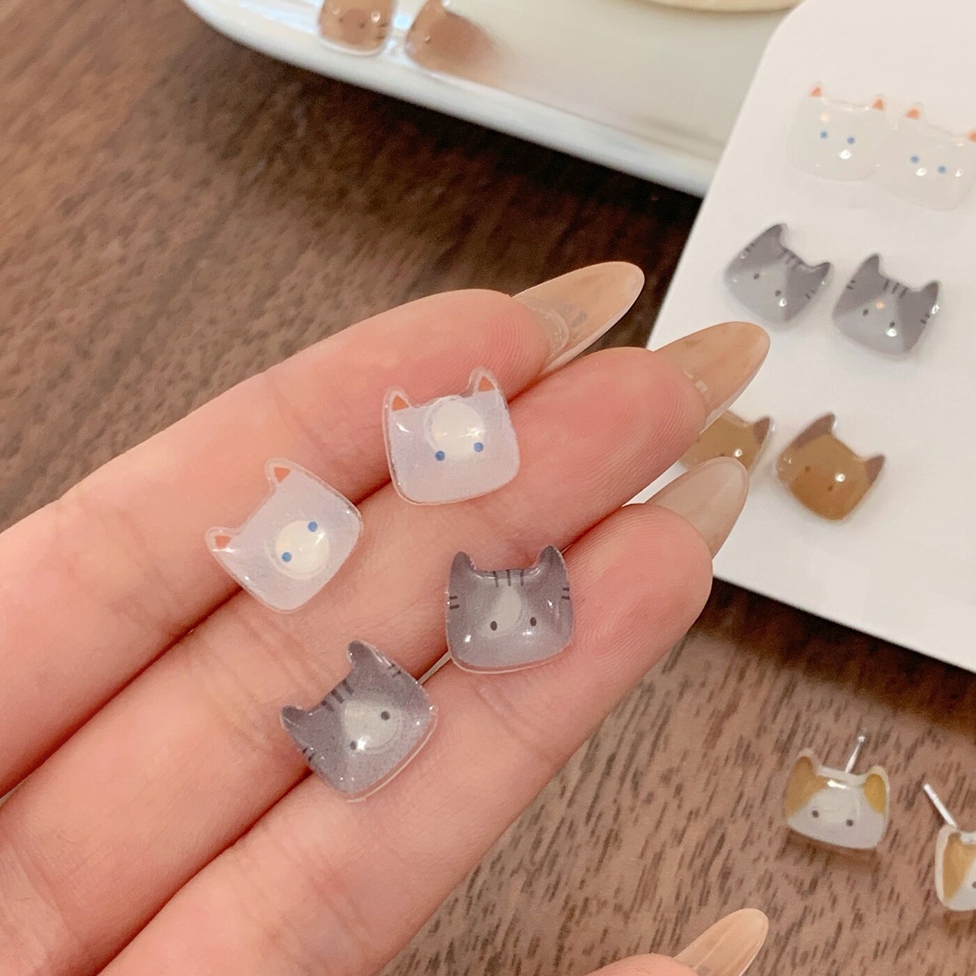ピアス｜ファッション・レディース・カジュアル・かわいい・ネコ・レジン|undefined