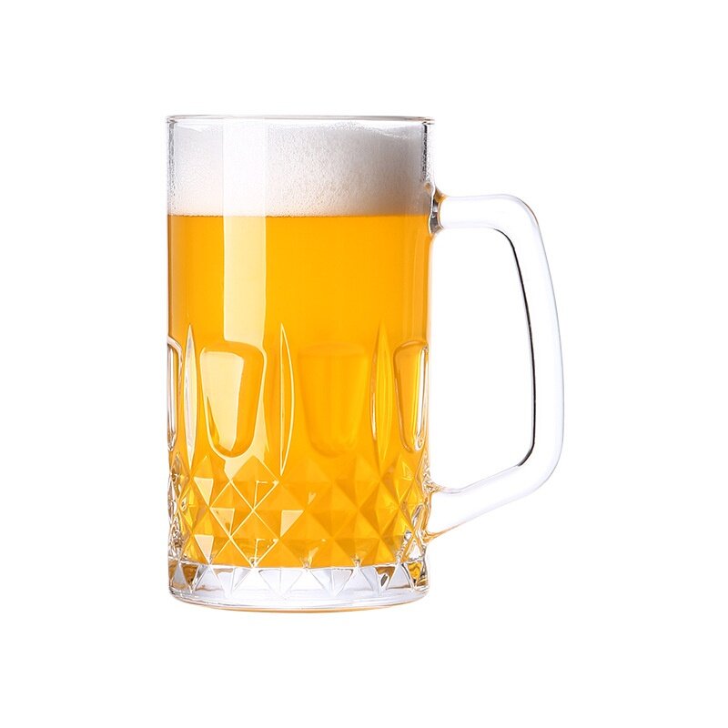 生ビールカップ｜500ml・超大容量・ガラスカップ・家庭用・ティーカップ・バービールカップ・ハンドル付き・インターネット|undefined