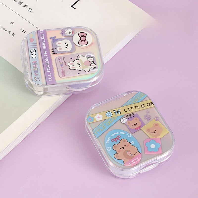 コンタクトレンズボックス｜かわいい・透明・シンプル・ポータブル・収納ボックス|undefined