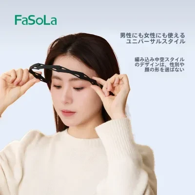 FaSoLaヘアバンド｜旅行用・伸縮可能・折りたたみ式・洗顔用・歯付き・滑り止め・前髪用・ヘアアクセサリー・おしゃれ・便利