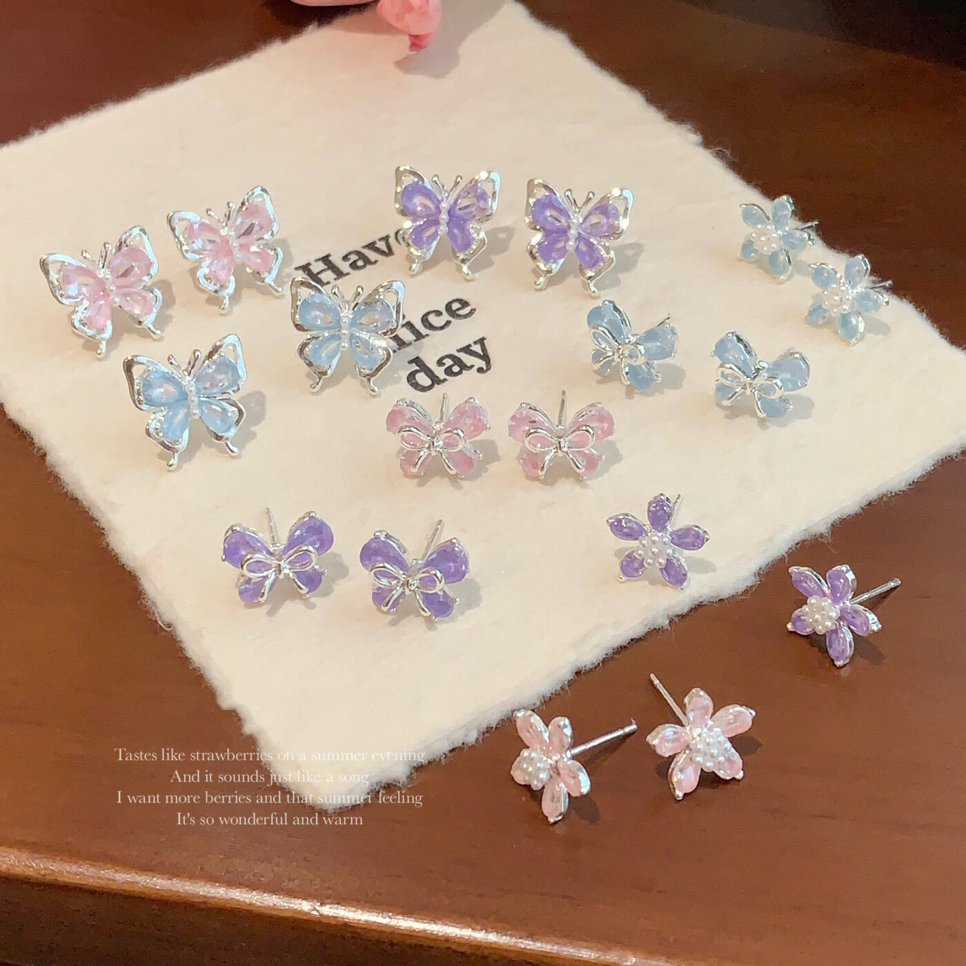 ピアス｜シルバー925・ジルコニア・バタフライ・フラワー・パール・軽やか・上品・華やか|undefined