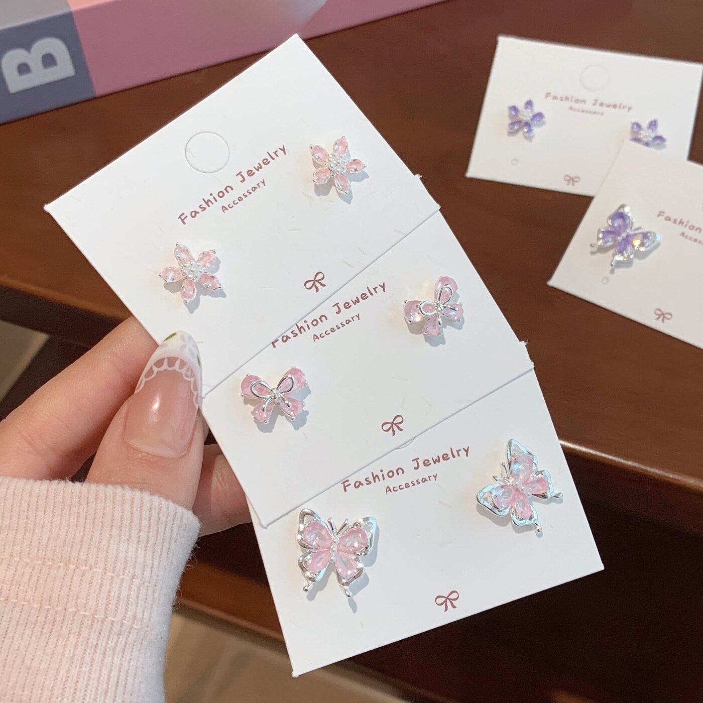 ピアス｜シルバー925・ジルコニア・バタフライ・フラワー・パール・軽やか・上品・華やか|undefined