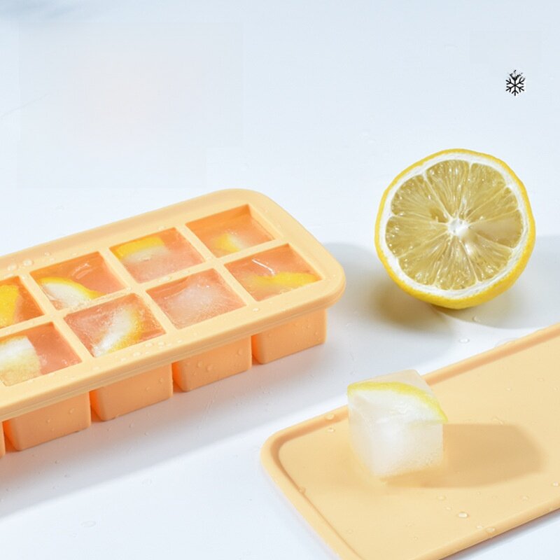 製氷皿｜12個取り・シリコン製・スクエア型・取り出しやすい・家庭用・食品グレード・柔らかい底・製氷器|undefined
