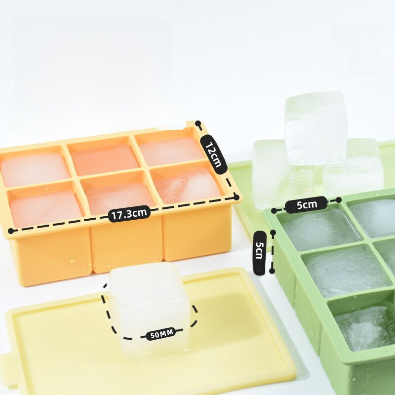 6穴製氷皿｜シリコン製・蓋付き・食品グレード・自家製DIY・匂い移り防止・大容量|undefined