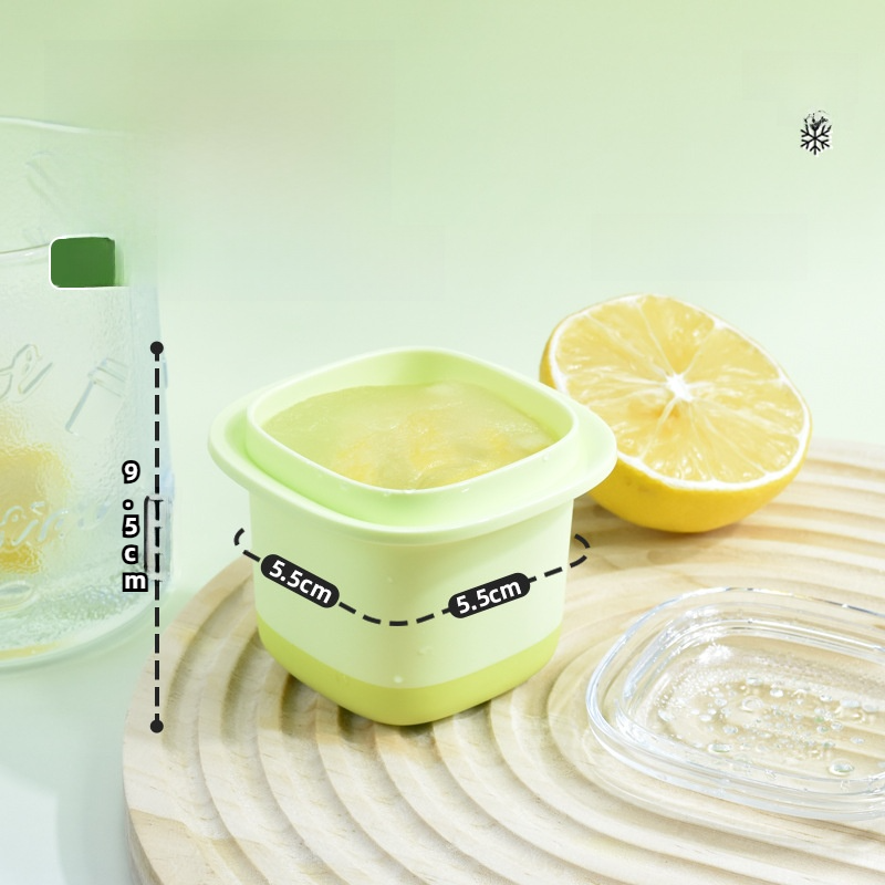 製氷皿｜シリコン製・蓋付き・大容量・食品グレード・取り出しやすい・匂い移り防止・家庭用・大きな氷・夏に最適|undefined
