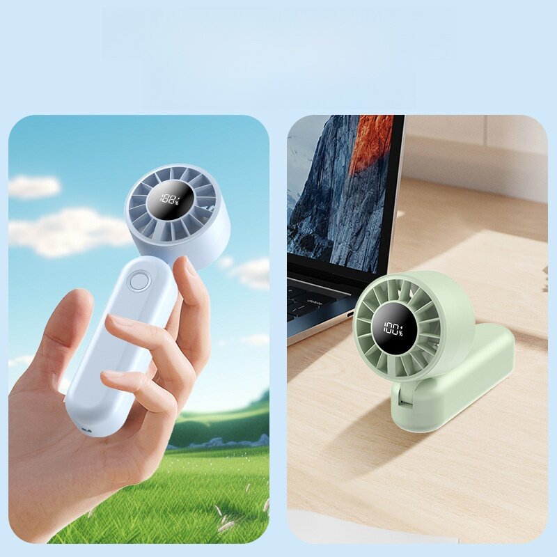 卓上扇風機｜デジタル表示・折りたたみ式・USB充電式・ミニサイズ・携帯便利・アウトドア・ハンディファン・高速・冷風扇・涼しい・持ち運びやすい|undefined