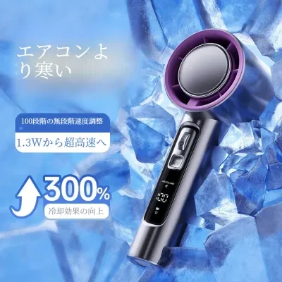 ミニ扇風機｜100段階風量・高速・USB充電式・携帯便利・卓上扇風機・パワフル・小型