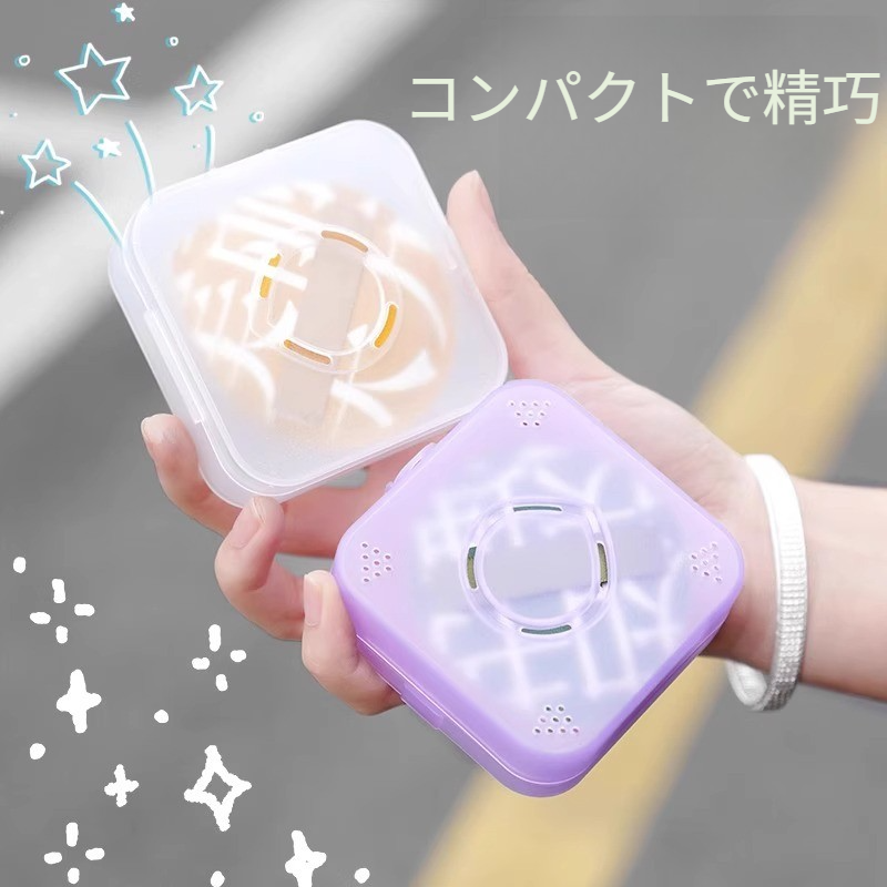 パフ収納ケース｜マカロンカラー・四角形・スポンジパフ・PP収納ケース・大きめ・平底・通気孔付き・防塵・パフケース・おしゃれ・かわいい|undefined