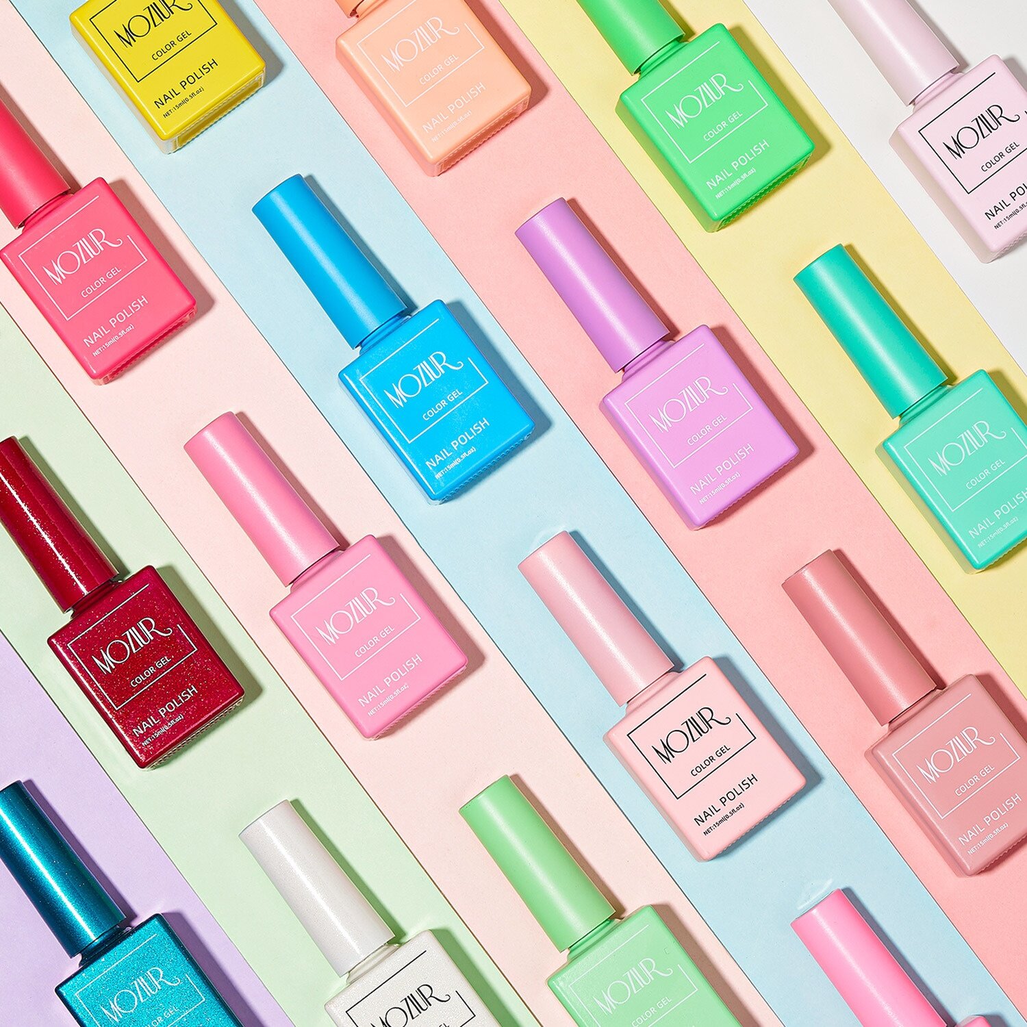 MOZIUR 彩瓶ジェルネイル｜コ-ダン・UV/LED対応・サロン向け・15ml・発色が良い・高品質・お得なセット|undefined